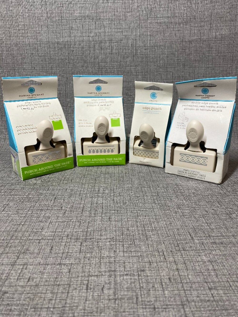 NEW Martha Stewart Craft Edge Punch Rain Drop Link Checker Board Lot Of 4